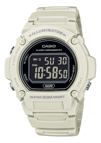 Reloj Casio W219 Alarma Cronometro Color de la correa Blanco