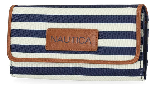 Billetera Nautica C23522/s41 Color Azul De Tela - 10cm X 19cm X 2cm