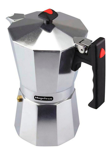 Imagen 2 de 3 de Cafetera Magefesa Colombia 9 tazas manual plateada italiana