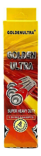 Kit 60 Pilha Comum Aa Ou AAA 1.5v R6 Golden Ultra