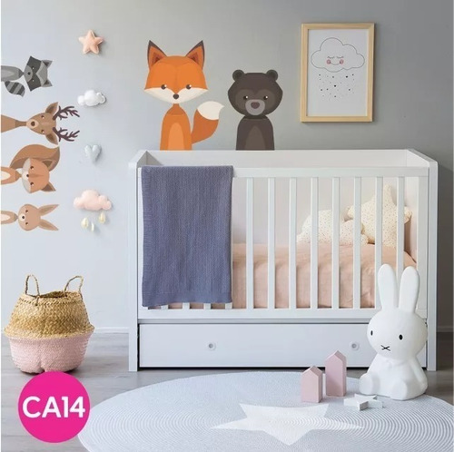 Vinilos Decorativos Infantiles Caras De Animalitos Nordicos