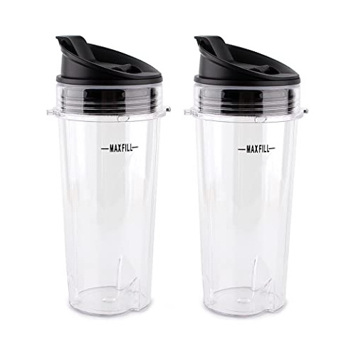 2 Piezas Repuesto Vaso Con Tapa Para Batidora Ninja 470ml