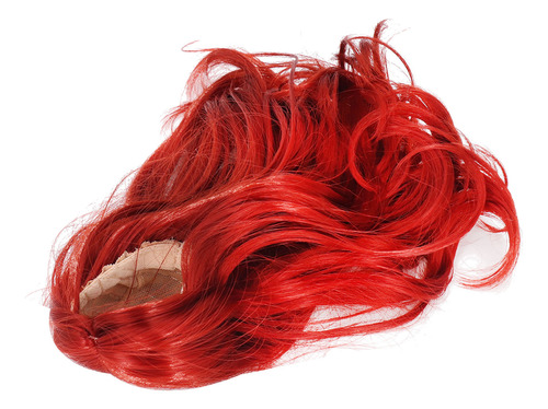 Peluca De Muñeca Roja De 1/6 Bolas, Pelo Articulado, Suave Y