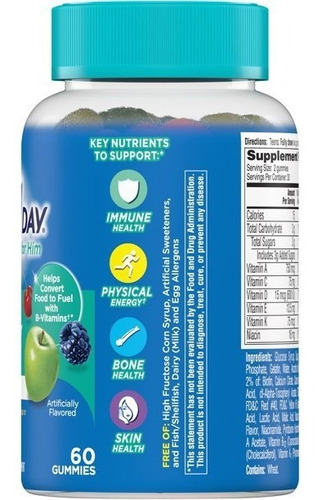 Multivitamínico One A Day Teen For Him 60 Gummies, P/ Jovens Sabor Frutas
