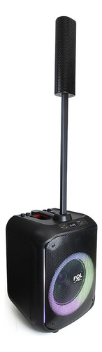 Fol Bocina Torre De Sonido Portatil Recargable Con Microfono Negro