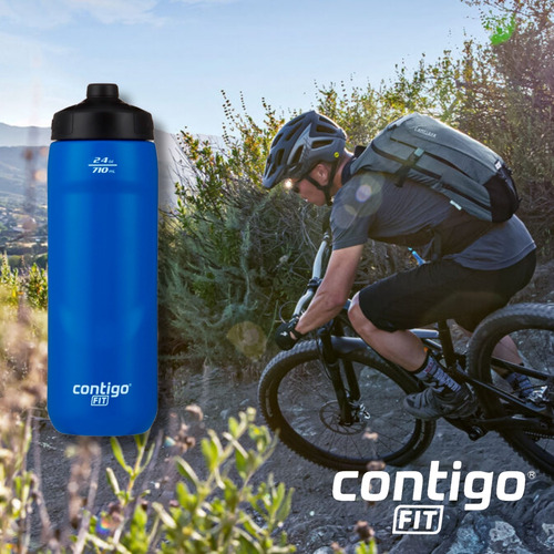 Botella Agua Caramañola Deportiva Contigo Fit 710ml Azul