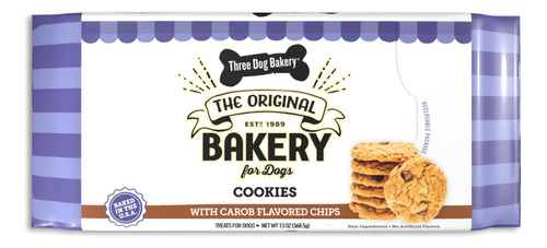 Three Dog Bakery Galletas Con Chips Con Sabor A Algarroba, G