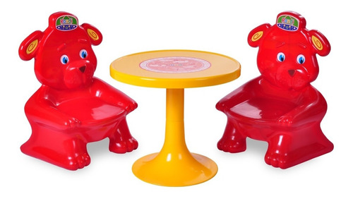 Juego Set De Mesa Y Sillas Niños Rondi Didacticas Plastico