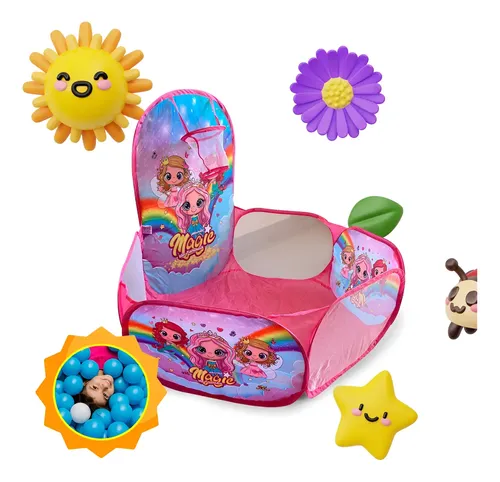Piscina de Bolinhas com Cesto de Basquete Infantil