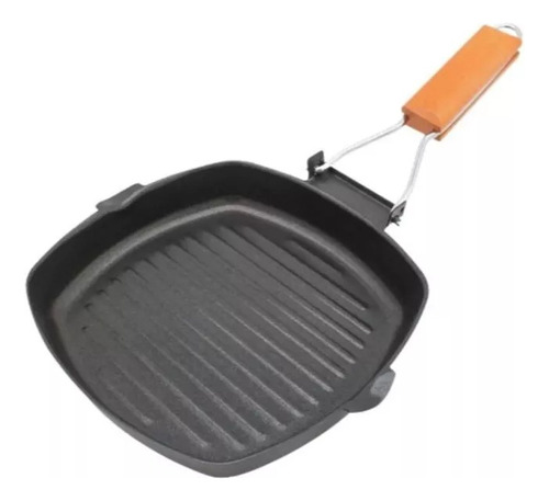 Sartén Grill Cuadrada Antiadherente Plancha 24cm Hierro Cali