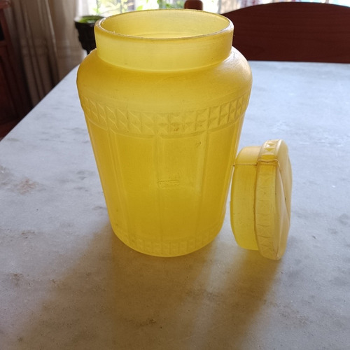 Tarro De Cocina Antiguo, Plastico C/tapa. Uno Solo