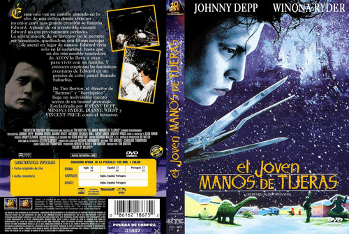 El Joven Manos De Tijera - Johnny Depp - Tim Burton - Dvd