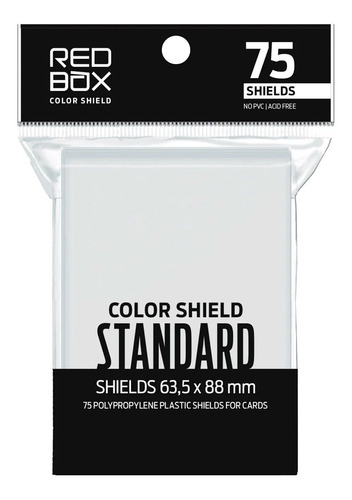 Sleeves Standard 75 Shield Red Box Branco Pokemon Magic