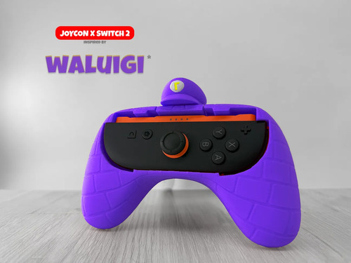 Grip Nintendo Switch 2 Empuñadura Joycon De Mario Bros Waluigi