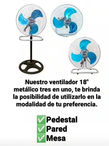 Ventilador 18 Pulgadas 3 En 1 Antorven Huracán Somos Tienda