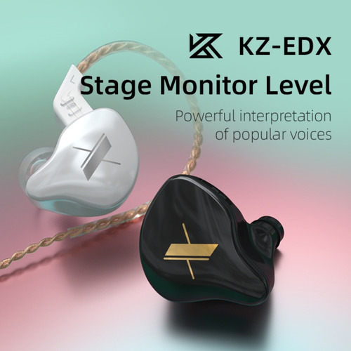 Audífonos Inalámbricos White Kz Edx Dynamic Hifi Sin Micró