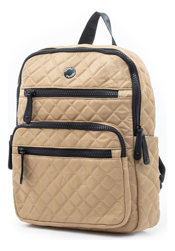 Mochila Mujer Tropea Doral Color Marrón Claro Diseño De La Tela Matelassé