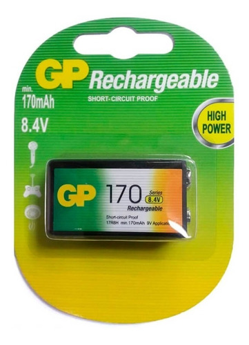 Batería Recargable 9v De La Marca Gp Batteries C/1