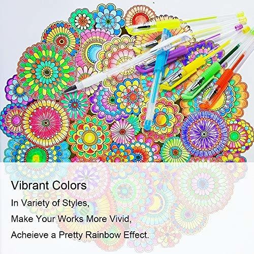 Plumas De Gel Con Brillo Para Libros De Colorear