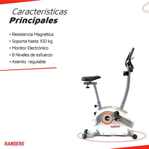 Imagen 2 de 7 de Bicicleta fija Randers ARG-131 tradicional color gris