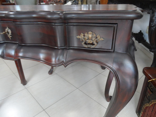 Aparador - Console Antigo Em Jacarandá Maciço. (Usado)