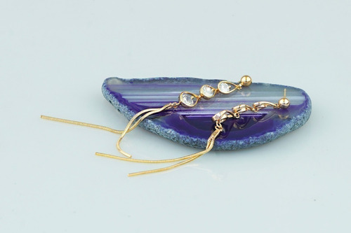 Aretes Pendientes Oro 18k Fiesta Casual Dama Regalo Mama