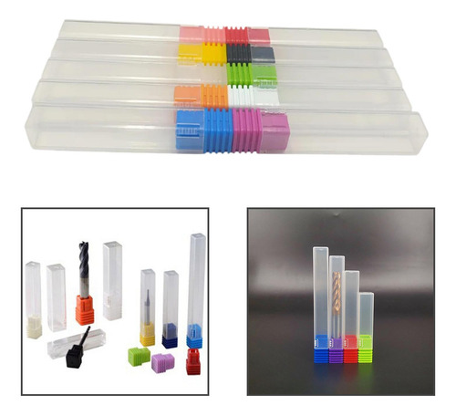 4 Estuche Para 10 Brocas, Contenedor Para Brocas, A Prueba