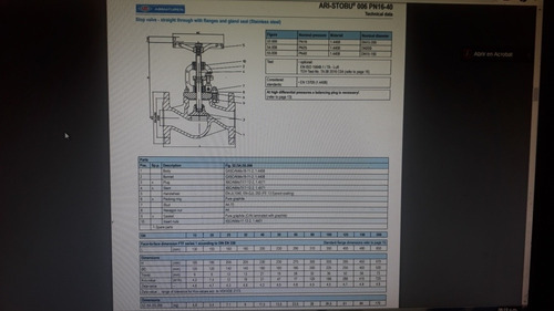 Imagen 7 de 8 de Valvula Globo Bridada Pn16, 2-1/2 Clase 150 Dn65