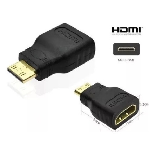 Adaptador Conversor Hdmi A Mini Hdmi Con Contactos Dorados