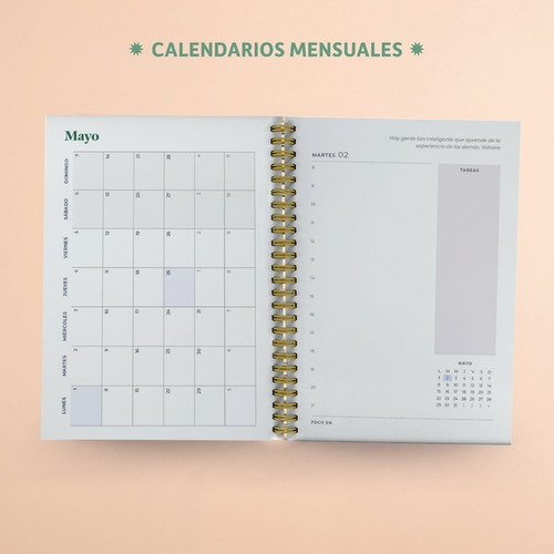 Imagen 4 de 7 de Agenda 2023 A5 - Diarias 15x21 Cm Dura Anillada - Fera