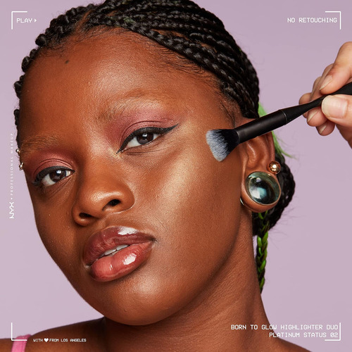 Nyx Professional Makeup Born To Glow Icy Highlighter Duo - E