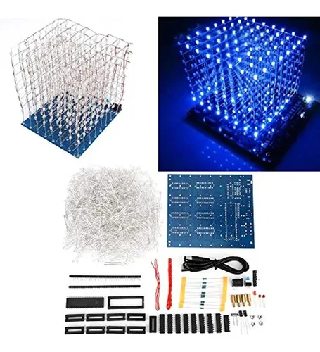 comprar 3d Led Cube Light, Led Light Diy Kit, 4.5-5.5v 3d Printed Ci