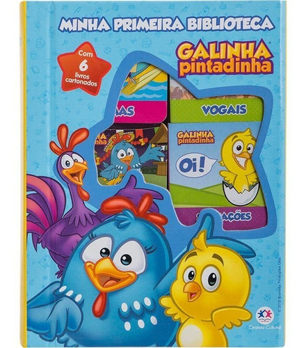 6 Mini Livros Livrinho Educativo Infantil Galinha Pintadinha