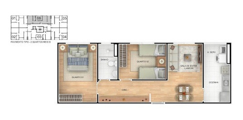Imagem 6 de 22 de Apartamento Com 2 Dormitórios À Venda, 52 M² Por R$ 189.900,00 - Parque São Vicente - São Vicente/sp - Ap10757