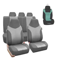 Comprar Fh Group Fb101115 Juego Completo De Fundas Para Asiento De Coche, Tela De Sarga De Respaldo Alto, Airbag Y Asiento Dividido, Se Ajusta A La Mayoría De Coches, Camiones, Suv O Camionetas, Gris