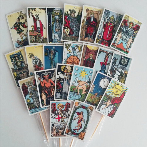 Adorno Torta Topper Cake Tarot Bruja Astrologia Signo Reiki Arcanos mayores