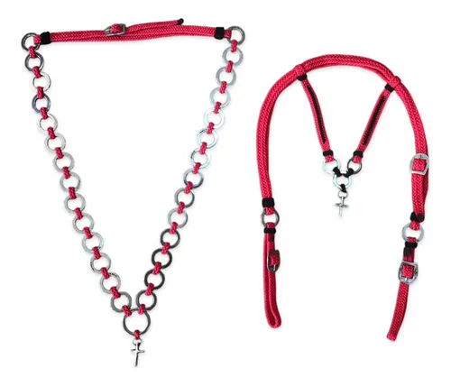 comprar Kit Cabeçada E Peitoral De Cordinha Com Argolas E Crucifixo