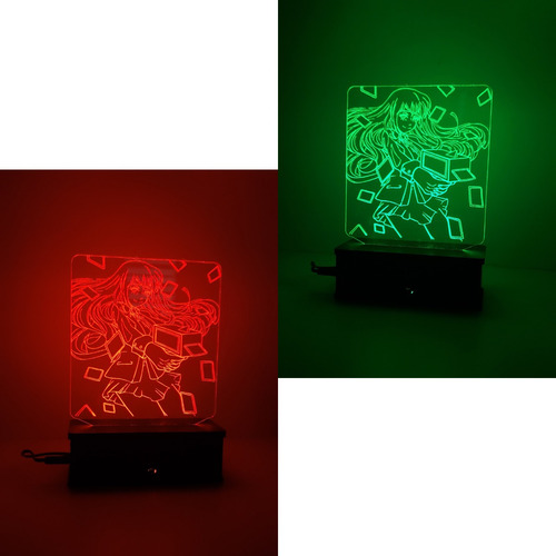 Luminária Led 3d, Yumeko Zabami, 16 Cores+controle, Anime