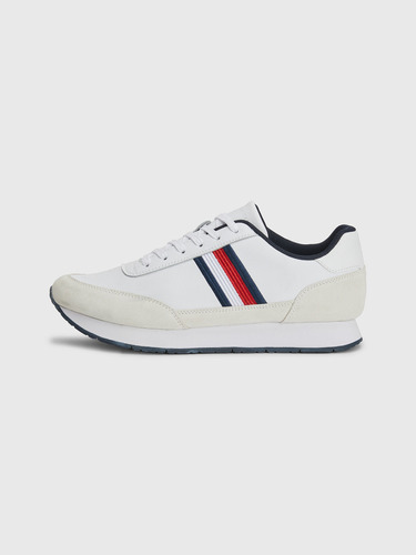 Zapatillas Signature De Cuero Hombre Tommy Hilfiger Blanco