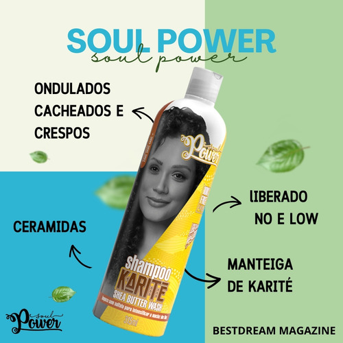 Shampoo Soul Power Karité Shea Butter Help Vegano 315ml