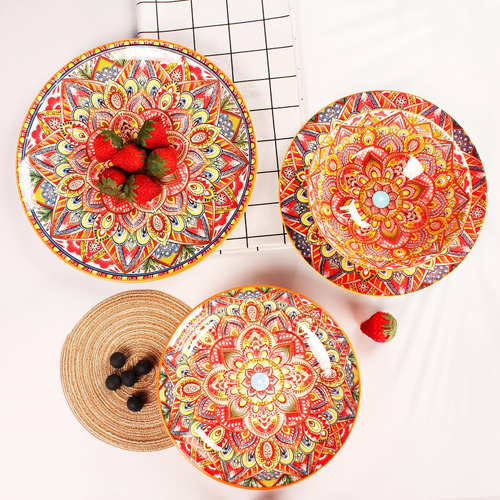 Los Juegos De Vajillas De Mandala De Jinsongdafa (16pcs) Sir