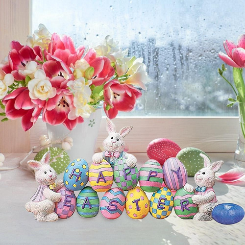 Mesa Decorativa Con Diseño De Conejo De Pascua