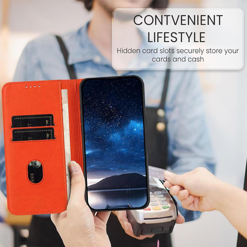 Funda De Piel Tipo Cartera Para Redmi Note 14 Pro 5g/note 14 Pro+ 5g Con Costuras Geométricas Y Ranuras Para Tarjetas