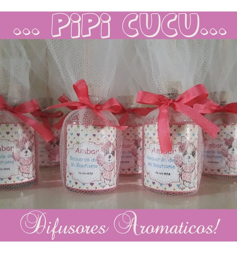 10 Difusores Aromaticos 100cc Con Tul Personalizados