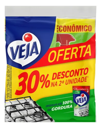 Veja Desengordura Rápido Limpador Limão com 2 unidades de 400ml