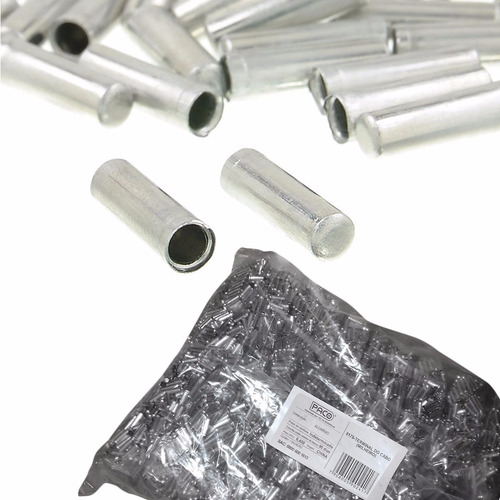 Imagem 2 de 2 de Terminal De Cabo De Aço Bike - Aluminio Polido 1000 Pçs