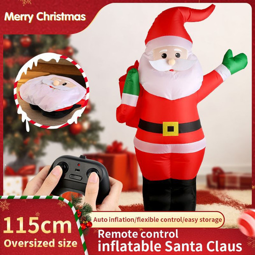 Papai Noel Inflável Elétrico Com Controle Remoto