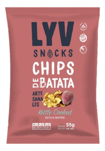 Chips Kettle Cooked Lyv Batata 55g