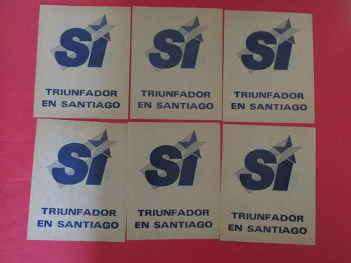 6 Panfletos Originales Campaña Si Gral Pinochet Año 1988 