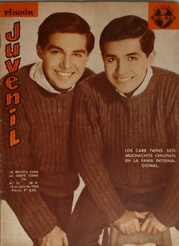 Revista Rincon Juvenil N°31- Los Carr Twins  (aa497